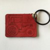 porte-clés cuir rouge&nbsp;tracteur