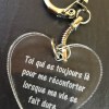 porte-clés pmma coeur