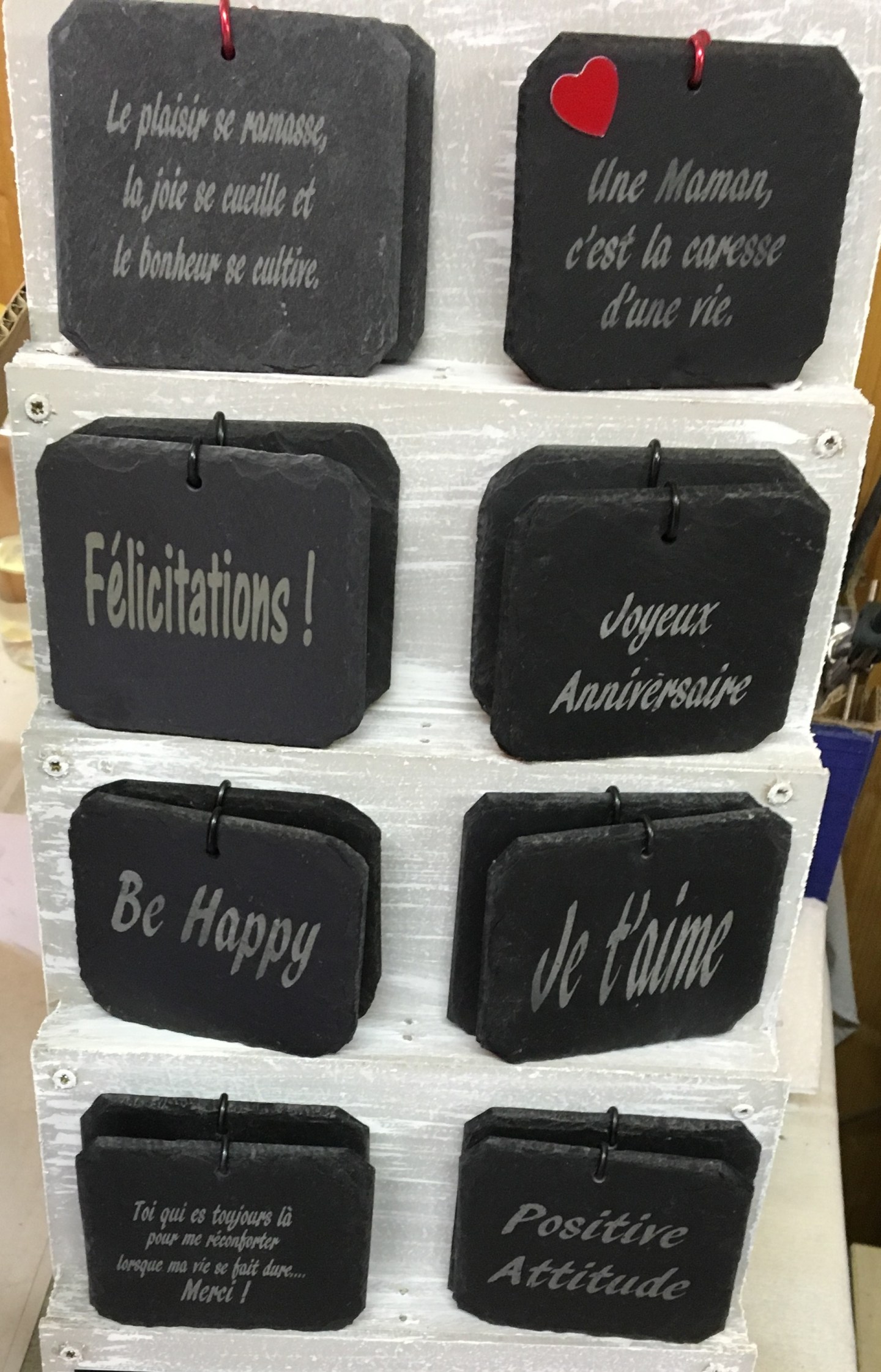 ardoise à planter composition florale message