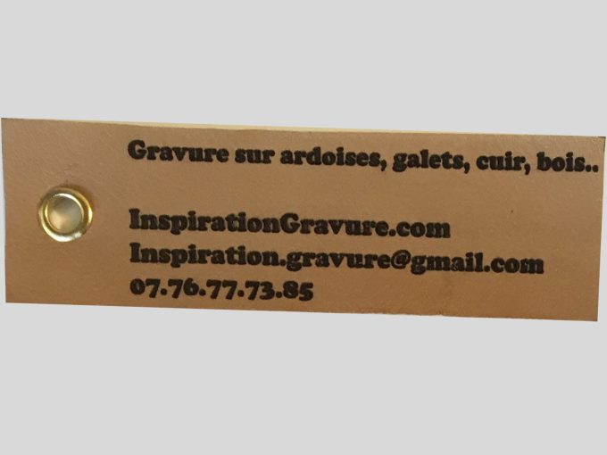 étiquette bagage cuir personnalisée