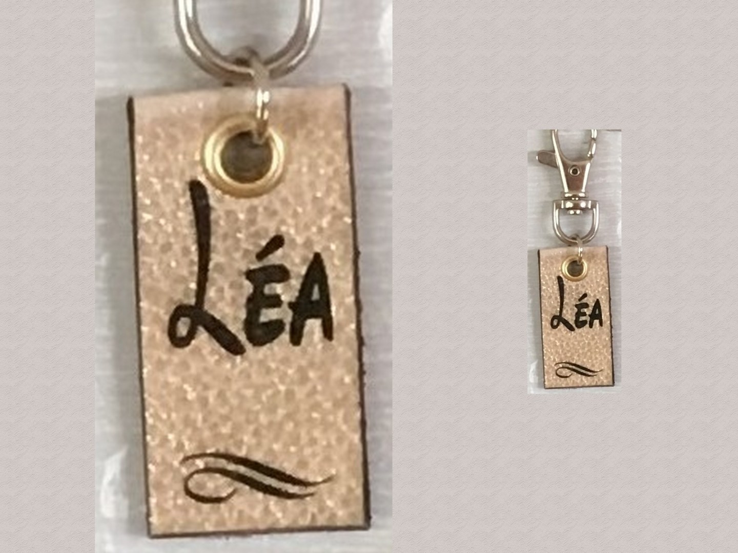 porte-clés cuir personnalisé prénom