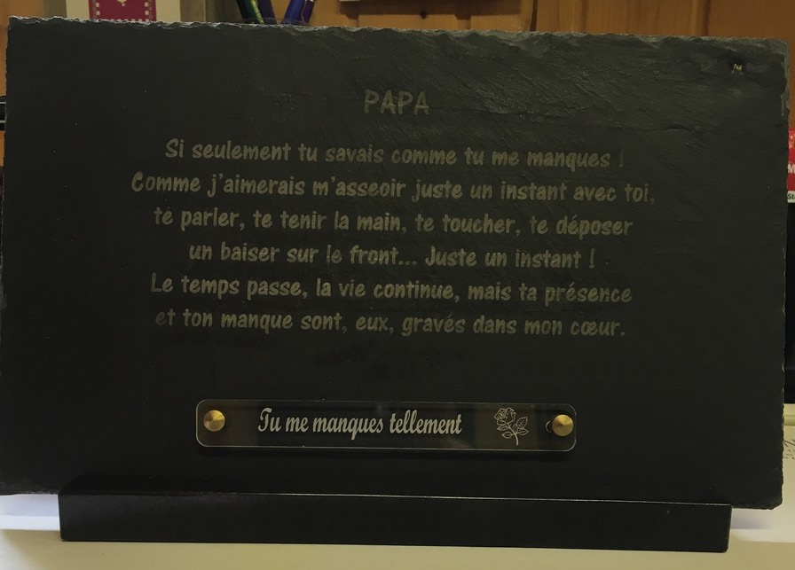 ardoise funéraire Papa Si seulement tu savais