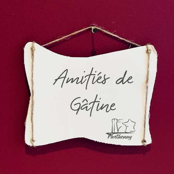 Cadre naturelle : toile de lin gravée, support bois