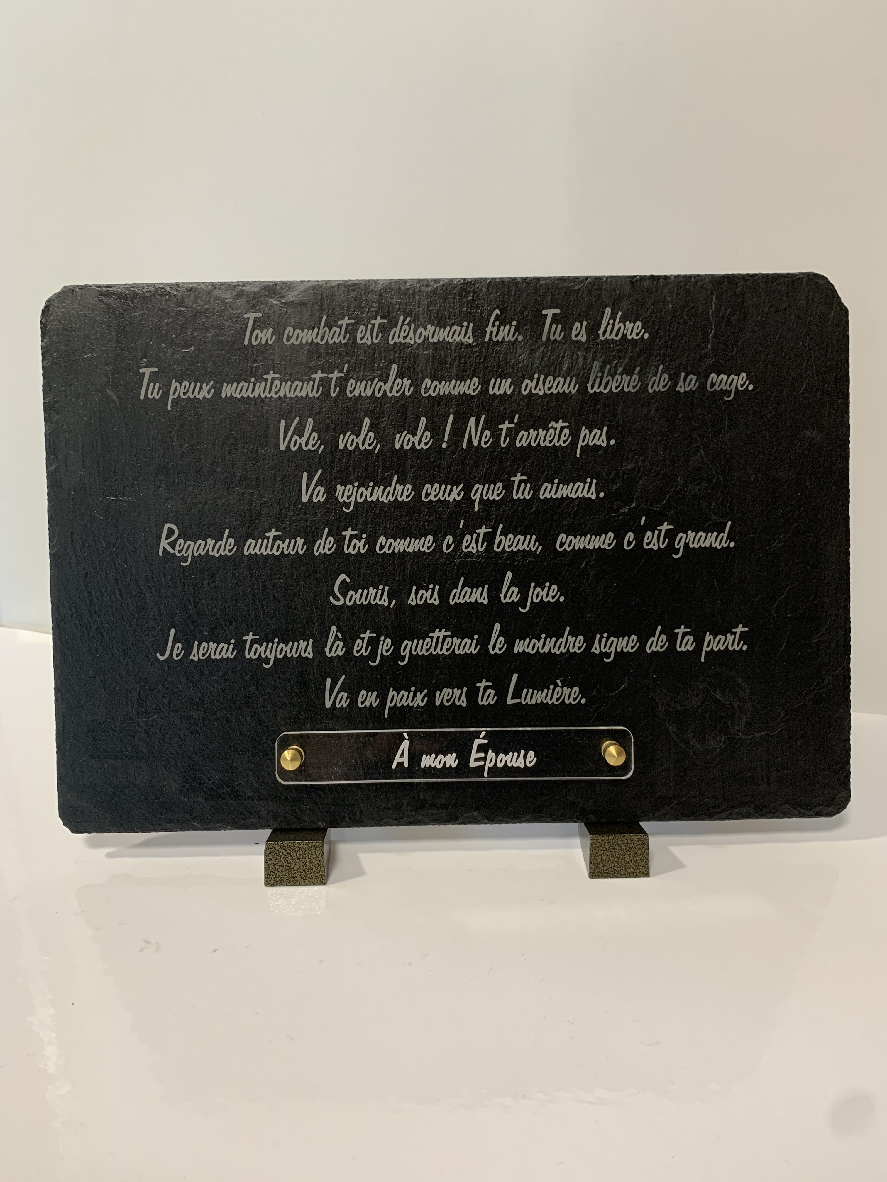 ardoise naturelle gravée