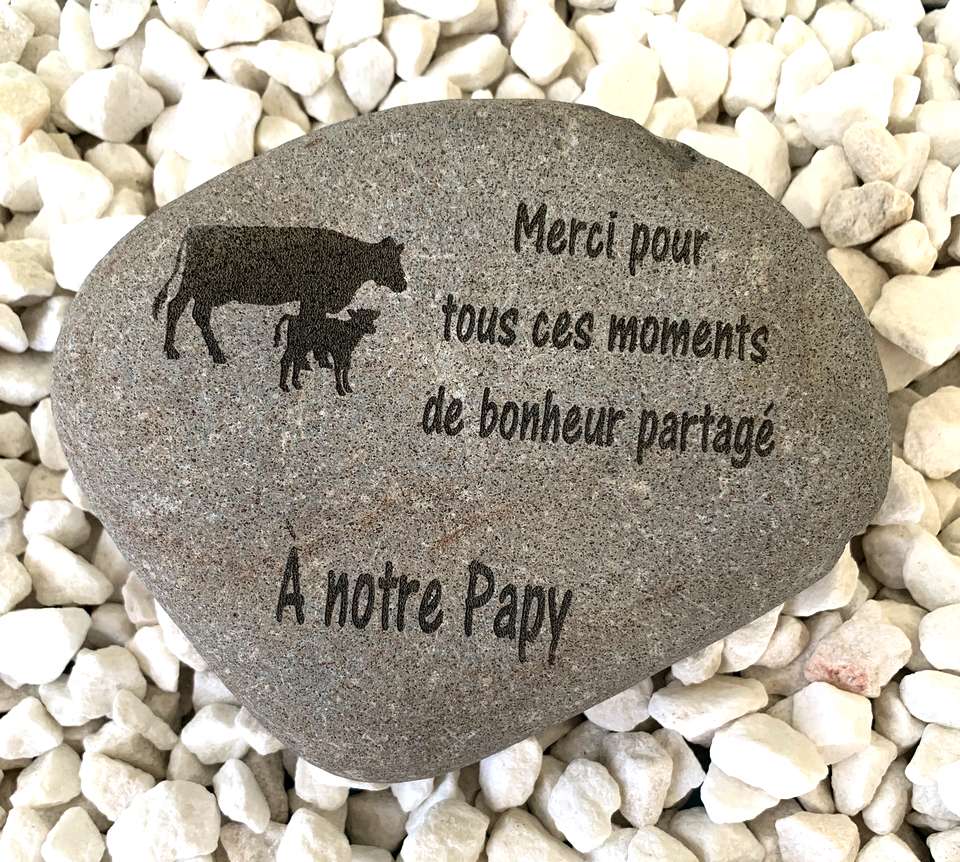 Galet de Dordogne 16x13 cm personnalisé