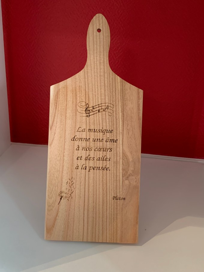 planche à tapas citation musique Platin